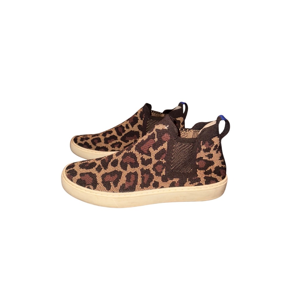 Rothy's The Chelsea Leopard Print Knit Slip On Sneakers Women's W8
